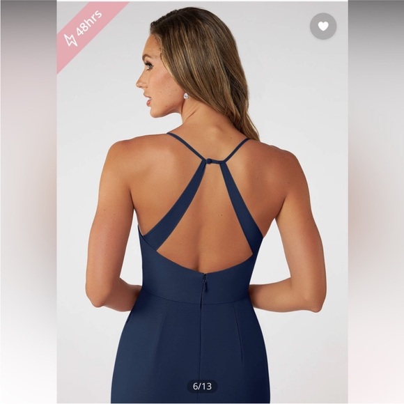 Azazie Becca Dark Navy Dress - Picture 5 of 7